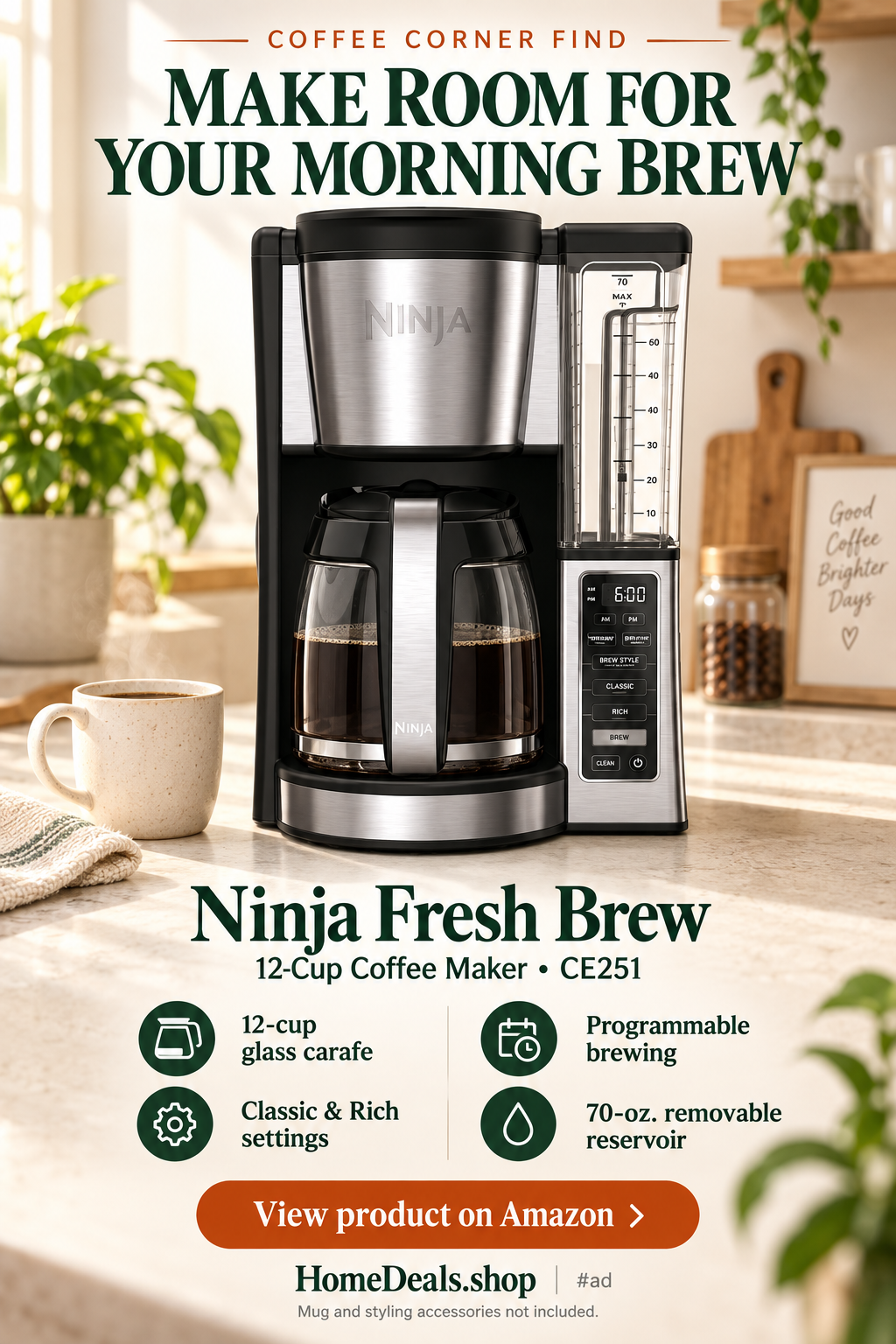Ninja Fresh Brew 12-Cup Coffee Maker (CE251)