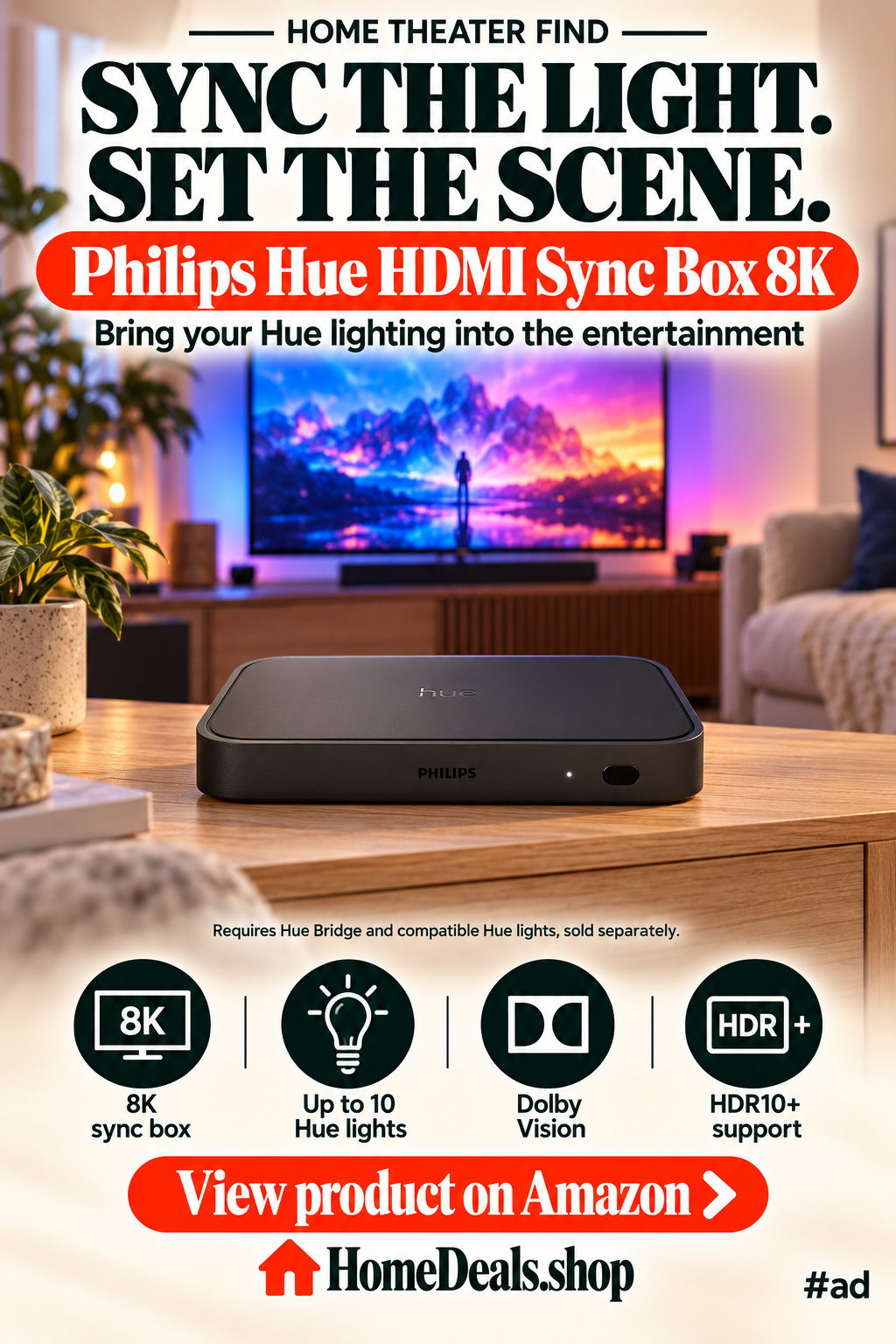 HDMI Light Sync Box, 8K with Dolby Vision and HDR10+