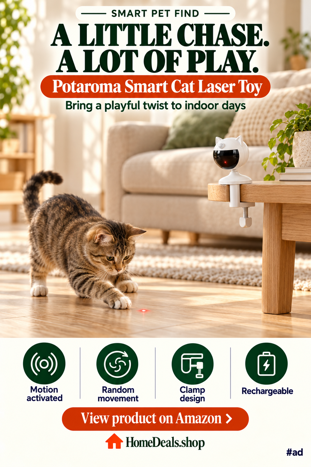 Motion-Activated Cat Laser Toy