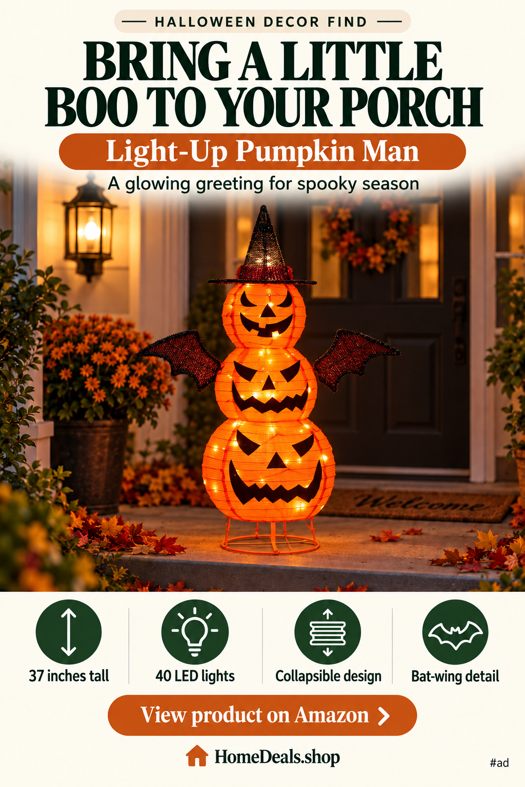 Light-Up Pumpkin Man