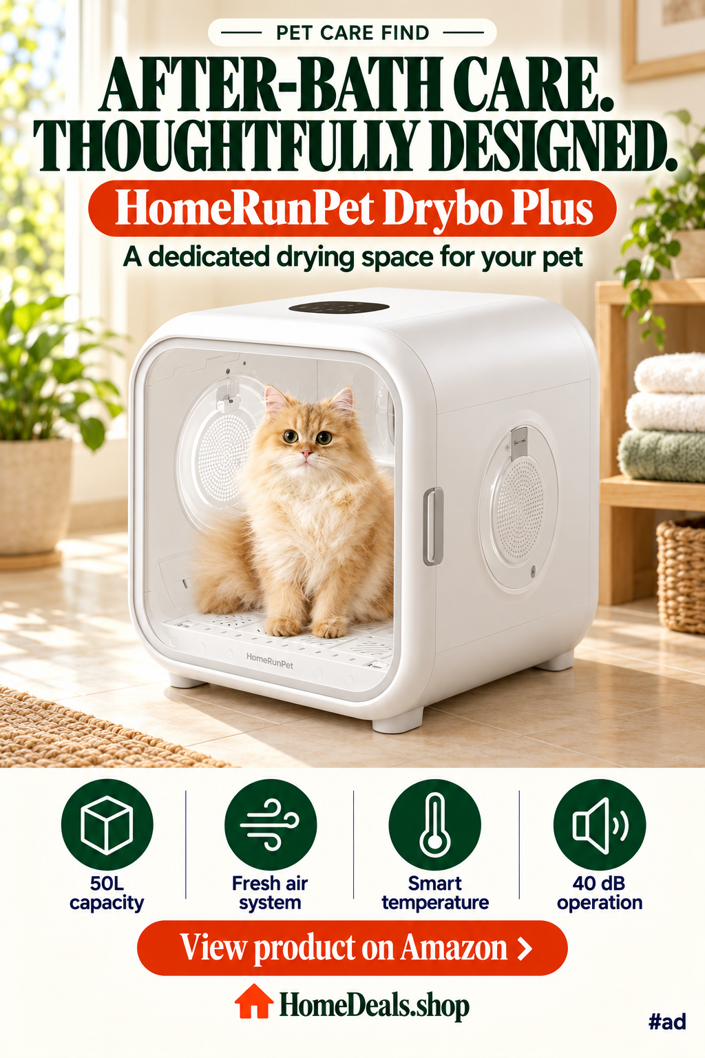 50L Pet Drying Box with Quiet Operation