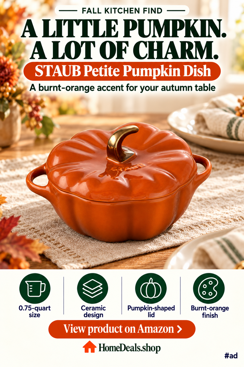 Petite Ceramic Pumpkin Dish