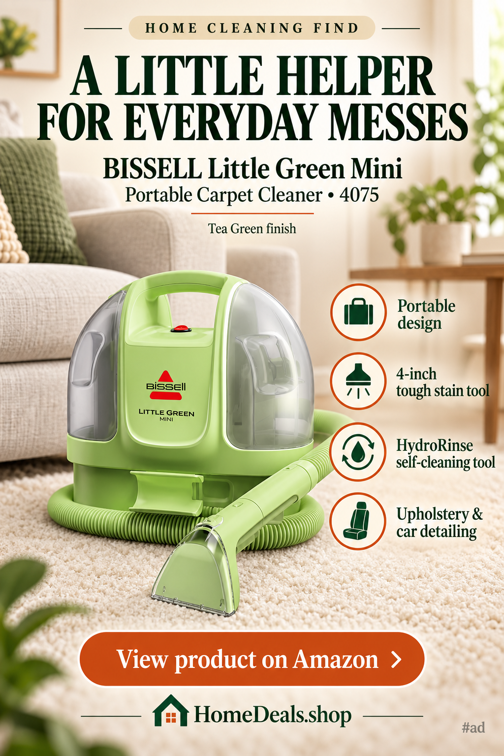 BISSELL Little Green Mini Portable Carpet Cleaner
