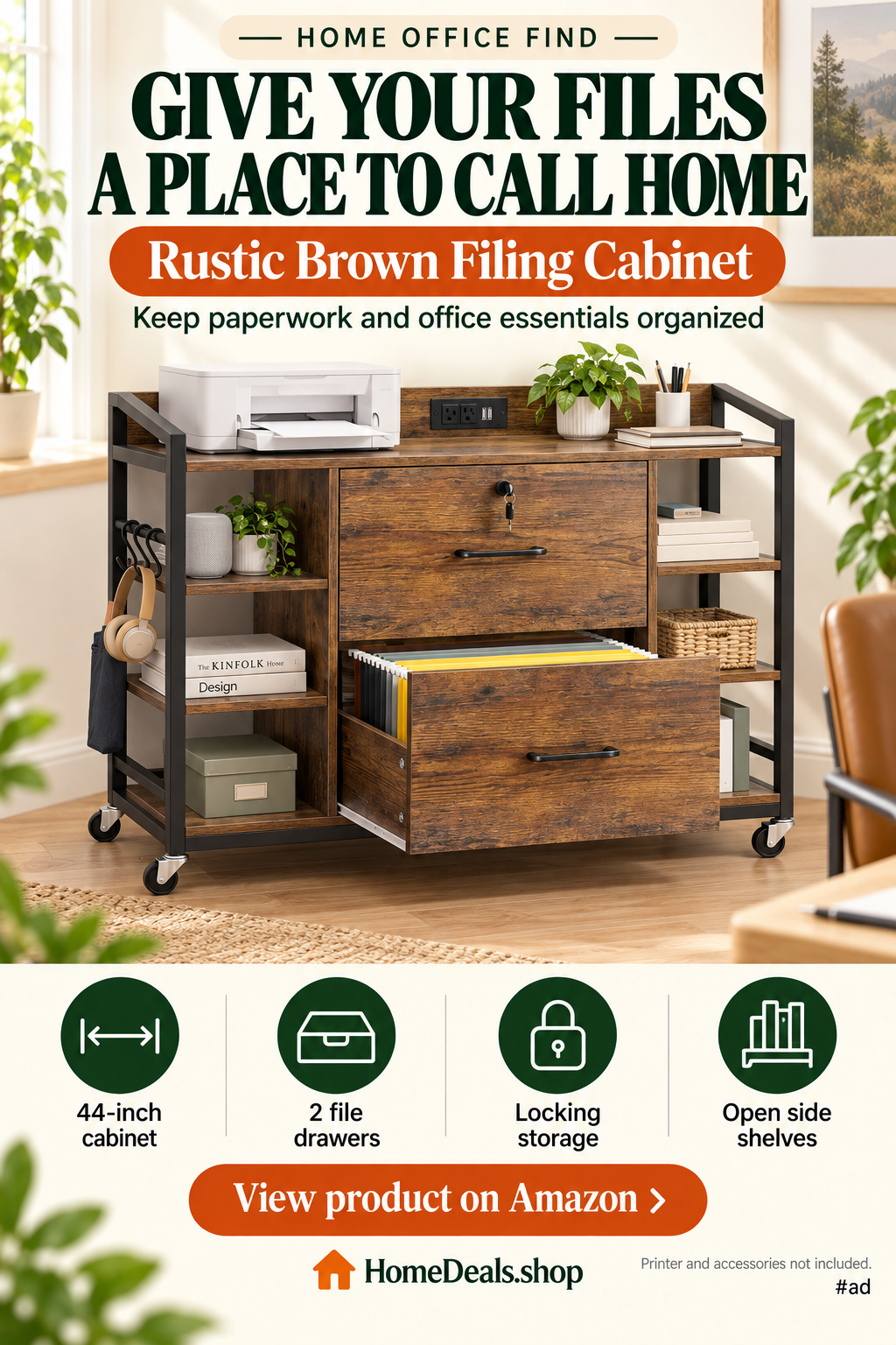 SEDETA Rustic Filing Cabinet