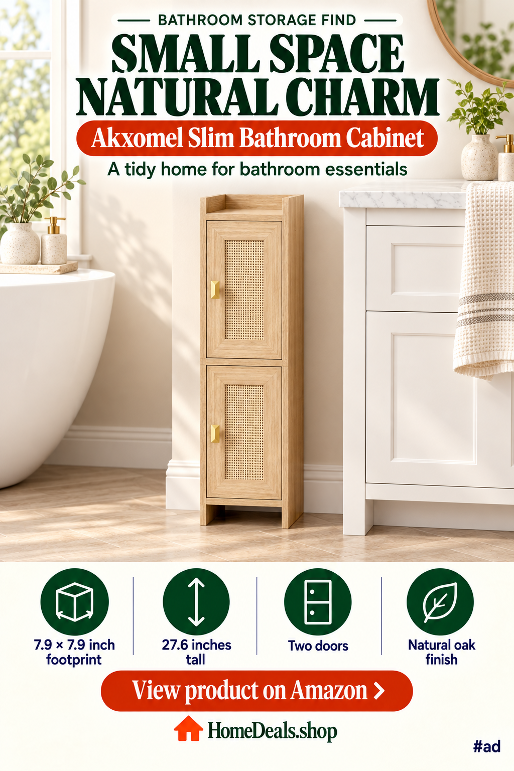Slim Bathroom Storage Cabinet