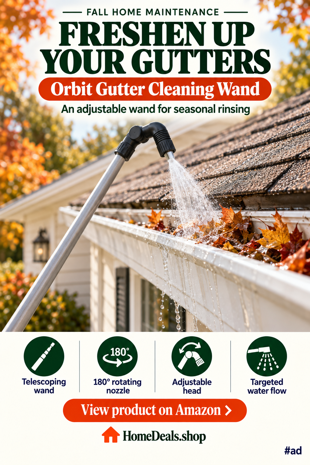 Telescoping Gutter Cleaning Wand